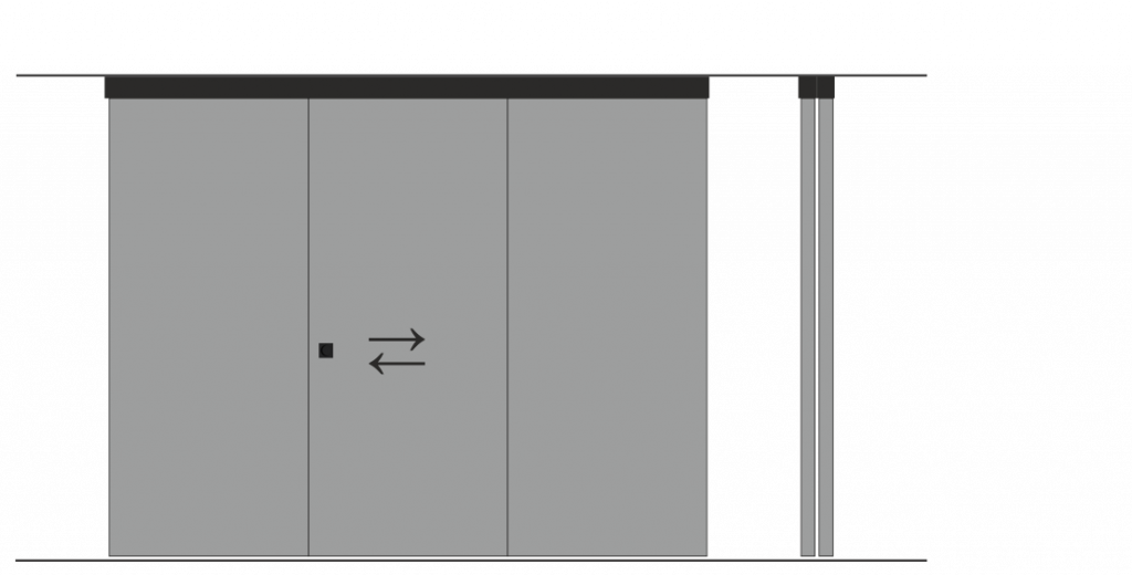 Исполнение Тип 2- внутри проёма, 2 и 3 полотна 2